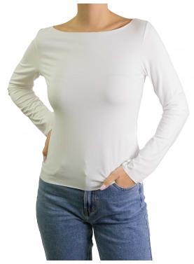 Maglia con scollo a barca tinta unita 